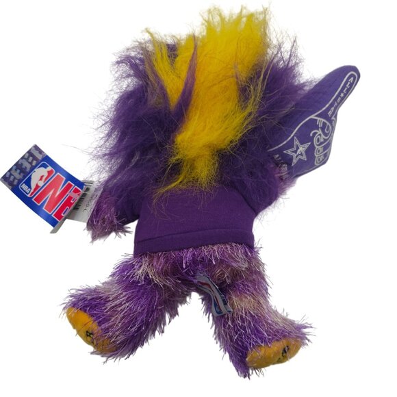 NBA 2004 All-Star Los Angeles Purple Yellow Plush Bear Foam Finger Vintage Toy - Picture 2 of 3